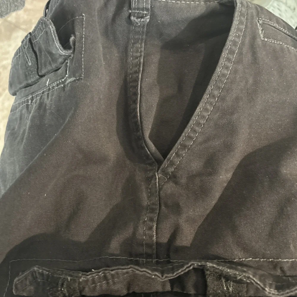 Iron Co Shorts Mens 36 Black Skater Baggy Cargo Pockets Utility Vintage Y2K Long